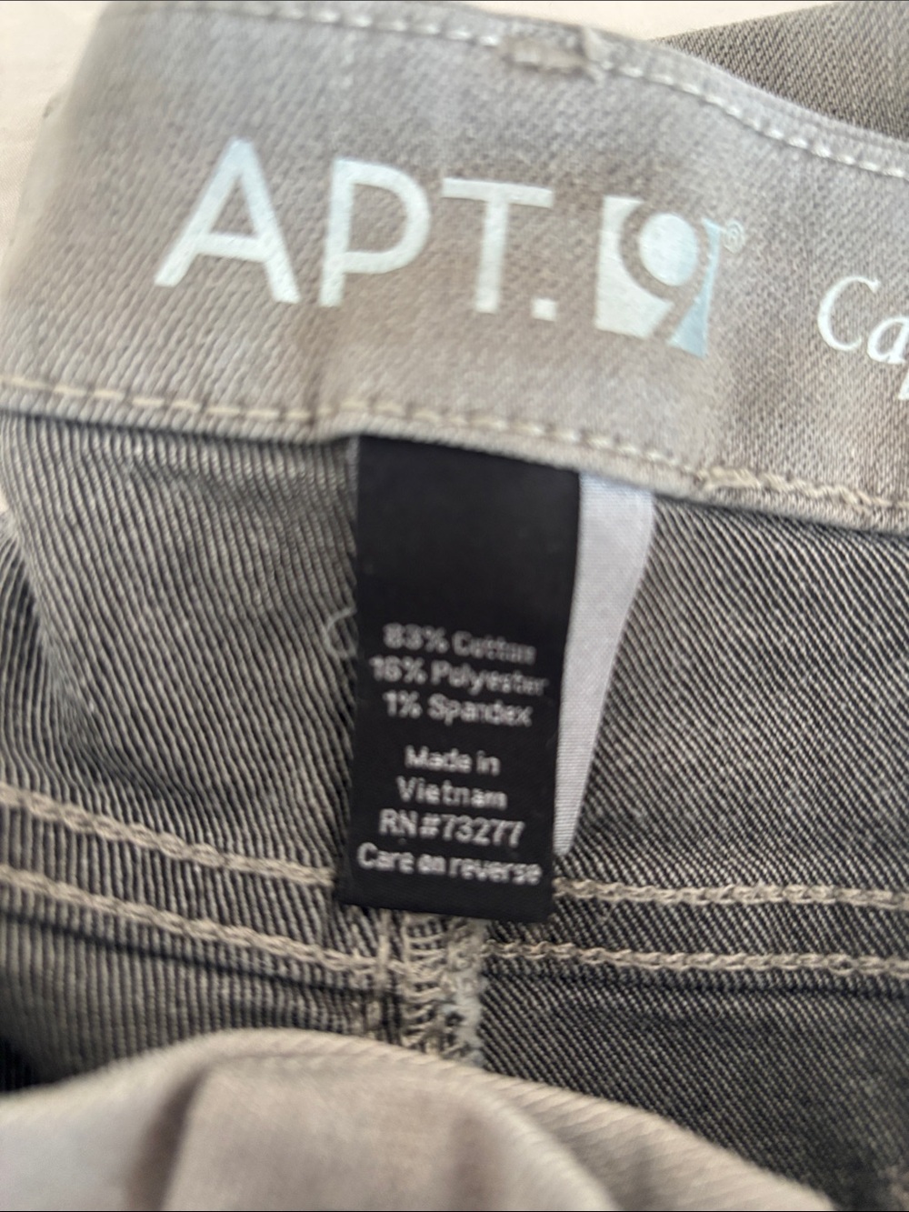 Apt. 9 Women's Gray Cropped Skinny Jeans with Ankle Zips 14 - Picture 6 of 7